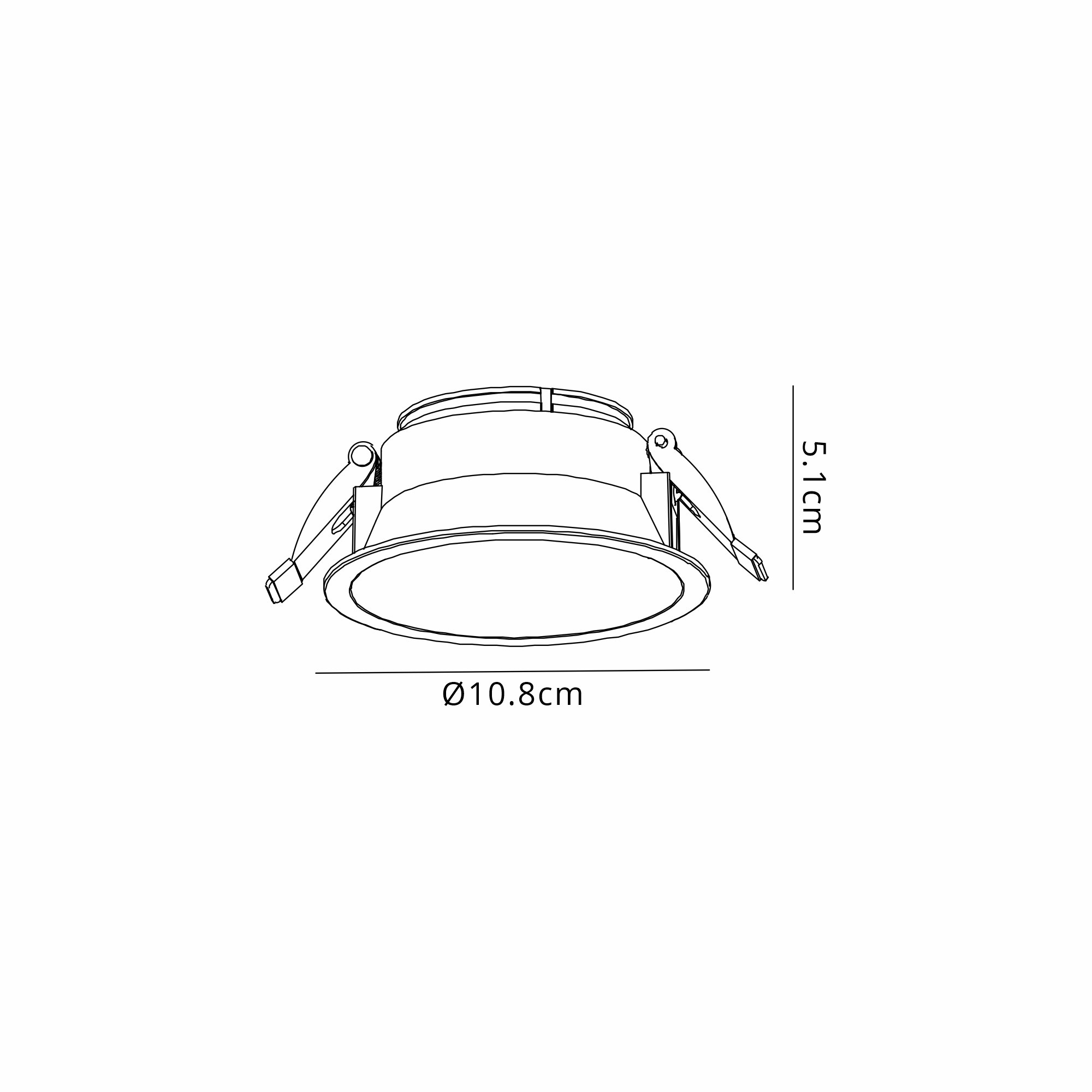 M8788  Sunset 108 x 98mm Recessed Base, Cut Out: 95mm, Gold